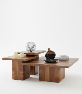 Ensemble de table basse en bois 3 pièces. Ensembles de tables de salon Canapé en bois Tables Meubles