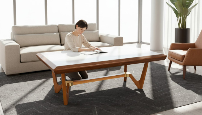 Salle de séjour Tables en bois Côté de Luxe Style Table nouvelle Table basse Table d'appoint