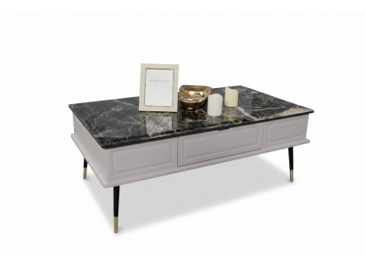 Salon Table basse Effet pierre Table Table d'appoint Canapé Tables de salon