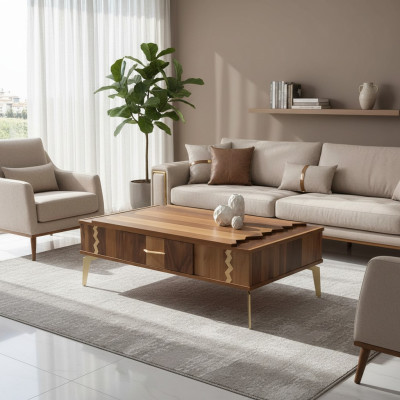 Table basse Salon Design Tables Tables basses Mobilier Table Table d'appoint Bois