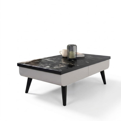 Table basse Table d'appoint Salon Bois Tables Côté Italie Style Table Gris