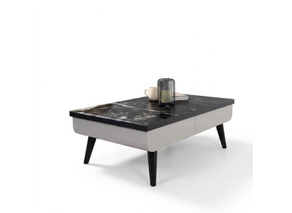 Table basse Table d'appoint Salon Bois Tables Côté Italie Style Table Gris