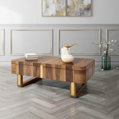 Salon Tables en bois Côté Style de luxe Table Basse Table basse Table d'appoint