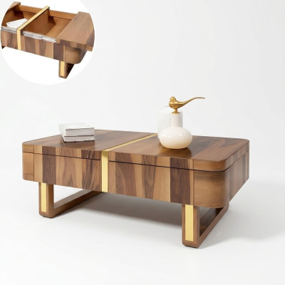 Salon Tables en bois Côté Style de luxe Table Basse Table basse Table d'appoint