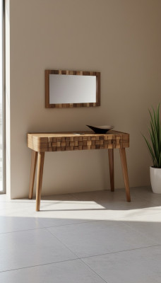 Table console Commodes Style de meubles Table de maquillage console Style italien marron