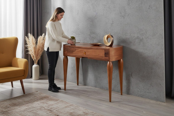 Bahut Table console Bois Tables d'appoint Table murale Table console Mobilier Consoles Brun