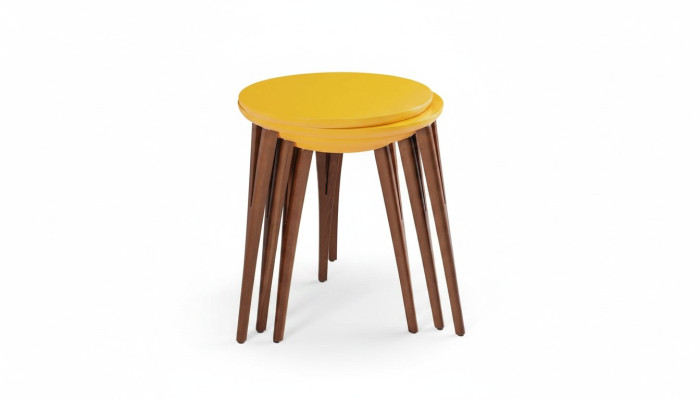 Tables en bois Tables d'appoint Ensemble de supports à fleurs Table d'appoint Table Table basse 3 pièces.