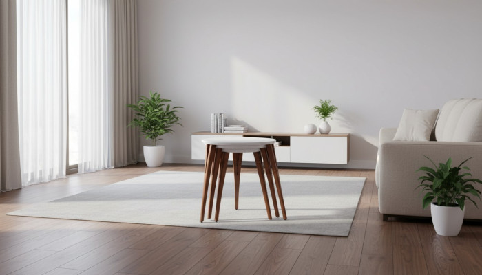 Tables d'appoint support de fleurs tables en bois ensemble de table table basse table d'appoint 3 pièces.