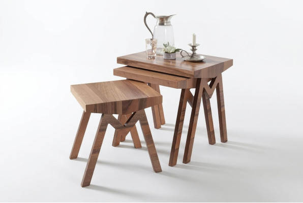 Étal de fleurs Tables d'appoint Tables en bois Ensemble de table Table d'appoint Table basse 3 pièces.