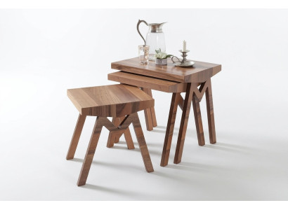 Étal de fleurs Tables d'appoint Tables en bois Ensemble de table Table d'appoint Table basse 3 pièces.