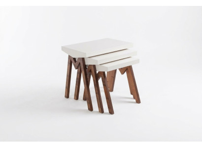Étal de fleurs Tables d'appoint Ensemble de tables en bois Table d'appoint Table Table basse 3 pièces.