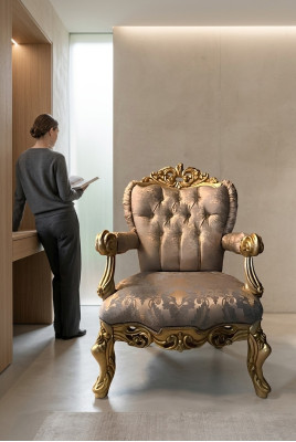 Fauteuil Luxe Rembourrage Textile Designer 1 Place Rembourré Siège EinSeat Nouveau mobilier
