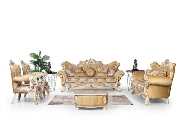 Ensemble de canapé classique 4 pièces. Ensemble de meubles de luxe de style baroque rococo canapé sofa.