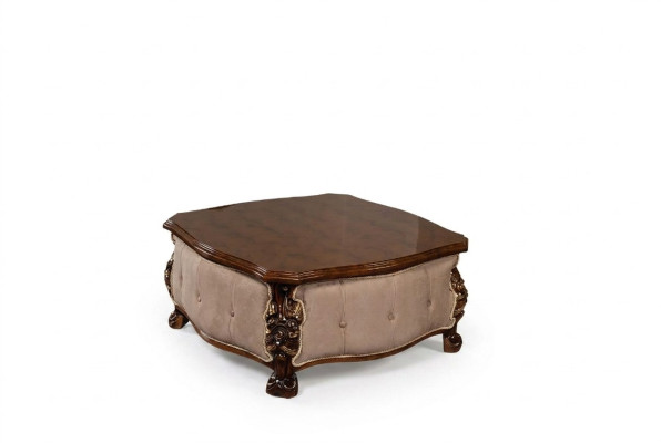 Table basse en bois classique Tables de salon Meubles Carré brun