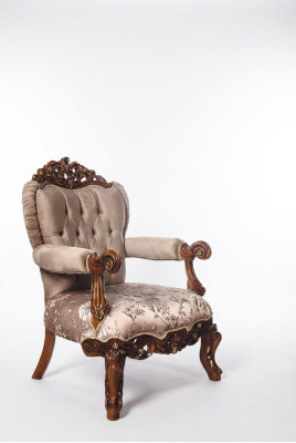 Sessel Thron Sessel Couch Barock Stühle Möbel Einrichtungsgegenstände Samt Gold