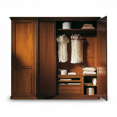 Garde-robe de fermier Meubles italiens Armoires solides en bois Chambre de maison de campagne