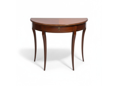 demi-ronde Console Bois Consoles Table de téléphone Tables de couloir Bois Massif