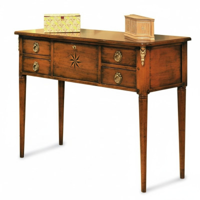 Style de mobilier Design baroque Bois Meuble italien Table console Marron Buffet
