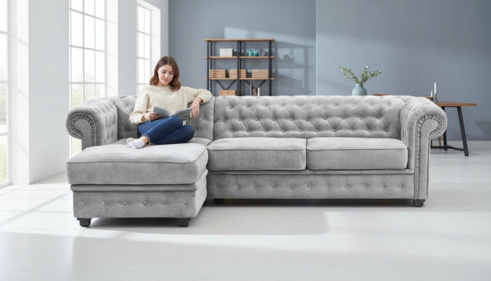 Chesterfield Canapé d'angle Canapé Canapé Canapé Mobilier Canapés Canapés Suite d'angle