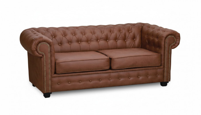 Canapé Chesterfield en tissu gris Canapés Salon Canapé Coussin de siège Meubles