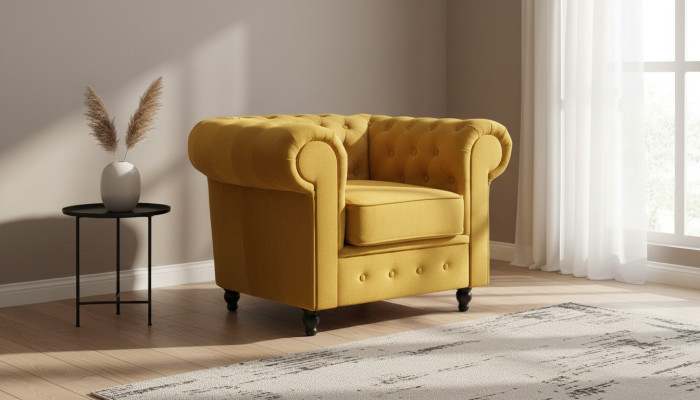 Tissu de siège textile au design Art Déco pour fauteuil une place de luxe avec rembourrage.