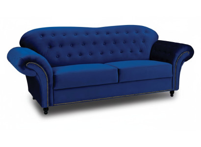 Canapé trois places en tissu bleu e canapé rembourré mobilier ameublement canapés canapés