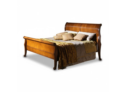 Lit Braun Chambre en bois Mobilier textile Conception de l'hôtel Lits style Art déco neufs