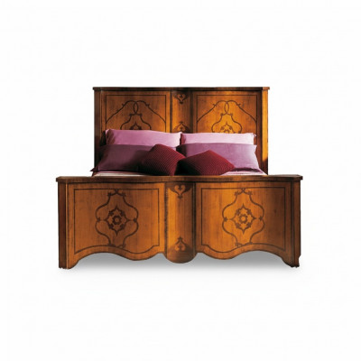 Lit Braun Chambre Mobilier Bois Design 160x200cm Literie Hôtel Textile
