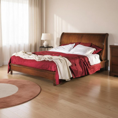 Design de revêtement de lit Lits doubles de luxe Brun 160x200cm Meubles de chambre à coucher Meubles