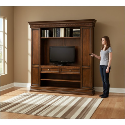 Armoire TV Commode TV Lowboard Bois Art déco Buffet sur pied Meuble de salon Meuble TV
