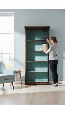 Étagère Armoire Bibliothèque pour Bureau Étagère Marron Armoire Haute Bois Massif Nouveau