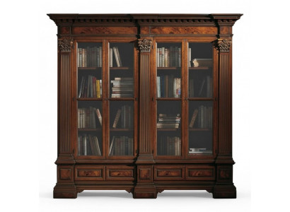 Style médiéval Armoire Vitrine Meubles italiens Armoires Étagère Solide