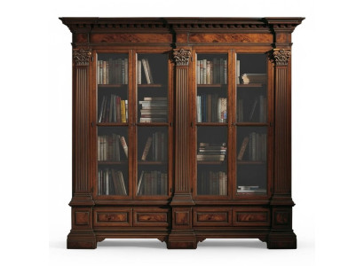 Style médiéval Armoire Vitrine Meubles italiens Armoires Étagère Solide