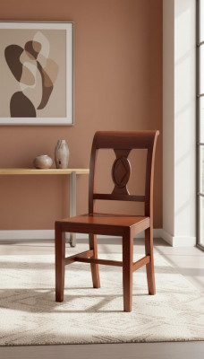 Salle à manger Siège en bois Design Chaise de luxe Fauteuil marron Chaise 1x Fauteuil Meubles neufs
