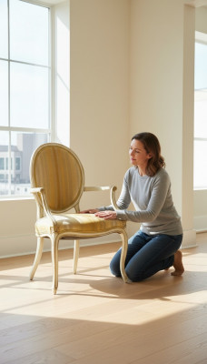 Chaise Chaises Design de luxe Fauteuil à accoudoirs Bois Tapisserie Art déco Salle à manger Mobilier en bois