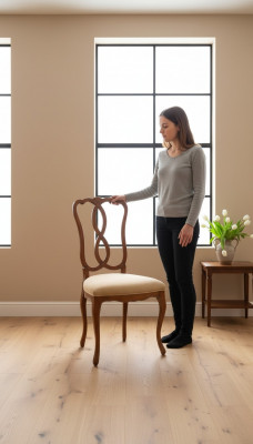 Salle à manger Salon Chaise Bois Fauteuil Meubles Fauteuil Chaise Meubles de luxe Marron