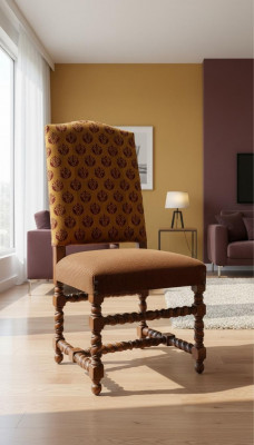 Chaises de salle à manger Fauteuil design de luxe en bois massif Chaise en bois Meubles italiens
