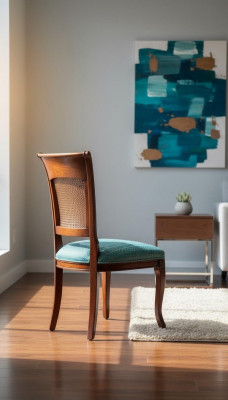 Chaise en bois véritable Chaises en cuir Salle à manger Fauteuil inclinable Meubles italiens