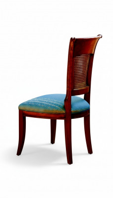 Chaise en bois véritable Chaises en cuir Salle à manger Fauteuil inclinable Meubles italiens