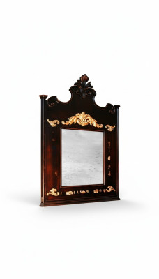 Miroir en bois véritable Cadre en bois Miroir mural Marron Sculpté Classique r Miroir