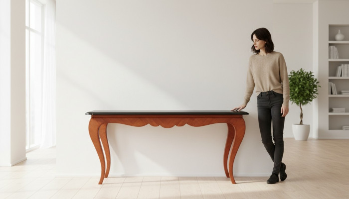 Table en bois de luxe Table à manger Mega Design Nouvelle table à manger Marron