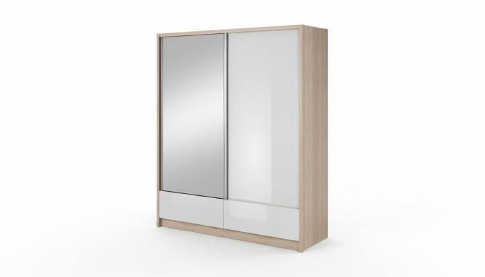 Portemanteau de rangement 180cm Étagère Armoire Archiver Portes coulissantes Portes coulissantes Bureau
