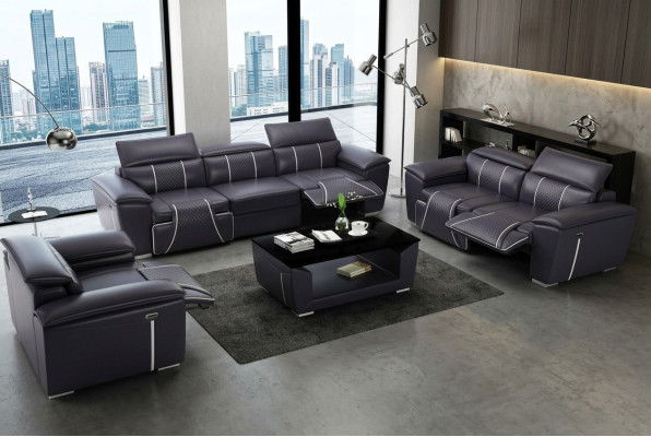Canapé relax multifonctionnel 3+2+1 places avec ensemble de canapé en tissu