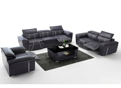 Canapé relax multifonctionnel 3+2+1 places avec ensemble de canapé en tissu