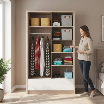 Étagères polyvalentes Armoire étagère Armoire de rangement 130cm nouveau Porte-manteau