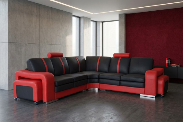 Moderne Ecksofa Couch Polster Eckgarnitur Sofa Ecksuite + USB Wohnlandschaft