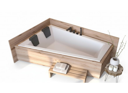 Baignoire 2 personnes Baignoire d'angle Salle de bain Baignoires encastrées Design acrylique neuf