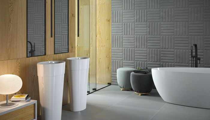 Lavabo moderne en acrylique design pour salle de bains, lavabo sur pied.