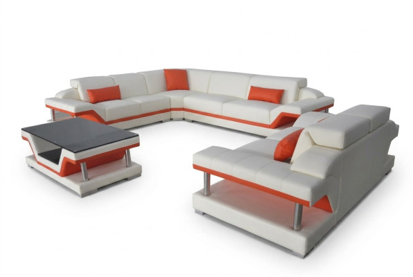 Moderne Ecksofa Couch Polsterecke Wohnlandschaft Sofa Eckgarnitur + USB