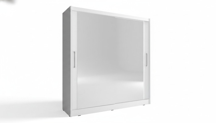 Miroir de chambre Armoire à portes flottantes 200cm Armoires à vêtements à portes coulissantes